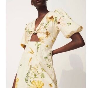 H&M flower front knot Dress